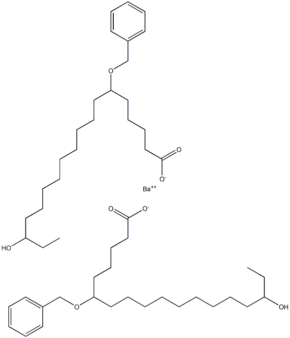 Bis(6-benzyloxy-16-hydroxystearic acid)barium salt 结构式