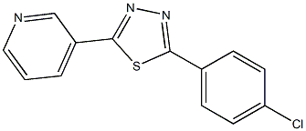 5-(4-Chlorophenyl)-2-(3-pyridinyl)-1,3,4-thiadiazole 结构式