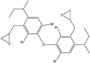 Oxiranylmethyl(4-sec-butyl-2,6-dibromophenyl) ether 结构式