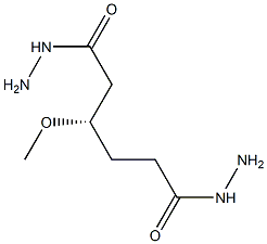 [S,(-)]-3-Methoxyhexanedioic acid dihydrazide 结构式