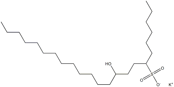 10-Hydroxytricosane-7-sulfonic acid potassium salt 结构式