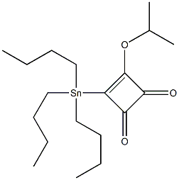 4-Isopropyloxy-3-(tributylstannyl)-3-cyclobutene-1,2-dione 结构式