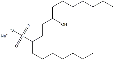 11-Hydroxyoctadecane-8-sulfonic acid sodium salt 结构式