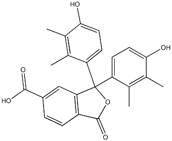 1,3-Dihydro-1,1-bis(4-hydroxy-2,3-dimethylphenyl)-3-oxoisobenzofuran-6-carboxylic acid 结构式