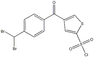 4-(4-(Dibromomethyl)benzoyl)thiophene-2-sulfonic acid chloride 结构式