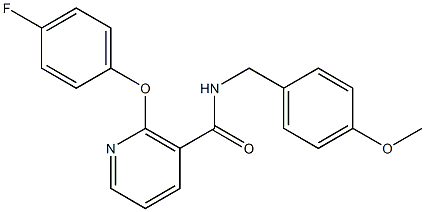 N-(4-Methoxybenzyl)-2-(4-fluorophenoxy)nicotinamide 结构式