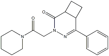 4,5-Dihydro-4,5-ethylene-6-phenyl-2-[2-oxo-2-piperidinoethyl]pyridazin-3(2H)-one 结构式