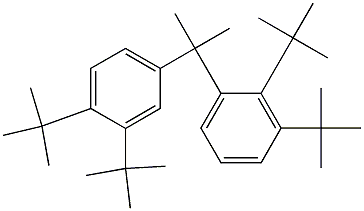 2-(2,3-Di-tert-butylphenyl)-2-(3,4-di-tert-butylphenyl)propane 结构式