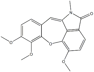 5,7,8-Trimethoxy-1-methyl[1]benzoxepino[4,3,2-cd]isoindol-2(1H)-one 结构式