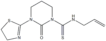 1-Allylthiocarbamoyl-3-(2-thiazolin-2-yl)tetrahydropyrimidin-2(1H)-one 结构式