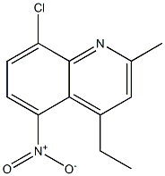 8-Chloro-4-ethyl-2-methyl-5-nitroquinoline 结构式