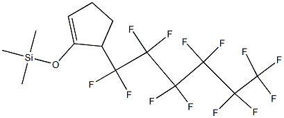 2-(Trimethylsiloxy)-3-(tridecafluorohexyl)cyclopentene 结构式