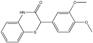 2-(3,4-Dimethoxyphenyl)-2H-1,4-benzothiazin-3(4H)-one 结构式