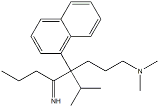 N,N-Dimethyl-5-imino-4-isopropyl-4-(1-naphtyl)-1-octanamine 结构式