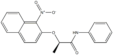 [R,(+)]-2-[(1-Nitro-2-naphtyl)oxy]-N-phenylpropionamide 结构式