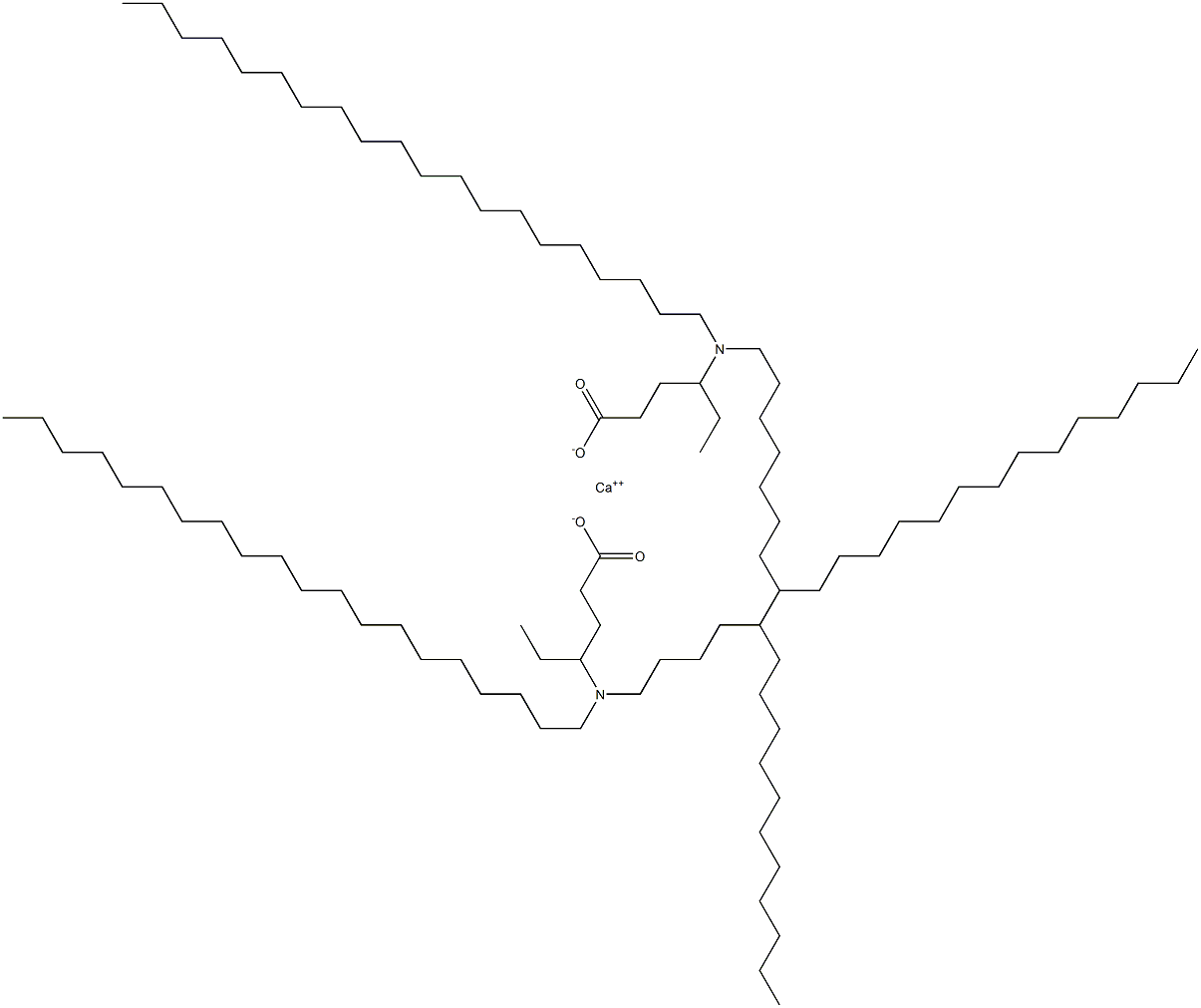 Bis[4-(diicosylamino)hexanoic acid]calcium salt 结构式