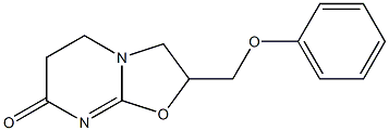 2,3,5,6-Tetrahydro-2-(phenoxymethyl)-7H-oxazolo[3,2-a]pyrimidin-7-one 结构式