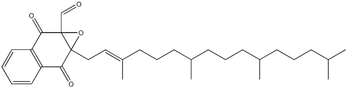 1a,7a-Dihydro-1a-[(2E)-3,7,11,15-tetramethyl-2-hexadecenyl]-7a-formylnaphth[2,3-b]oxirene-2,7-dione 结构式