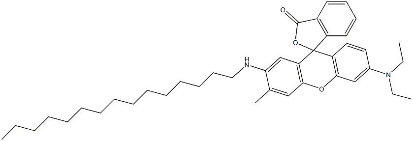 3'-Diethylamino-6'-methyl-7'-pentadecylaminospiro[isobenzofuran-1(3H),9'-[9H]xanthen]-3-one 结构式