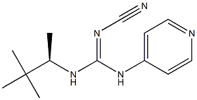 2-Cyano-3-(4-pyridyl)-1-[(R)-1,2,2-trimethylpropyl]guanidine 结构式