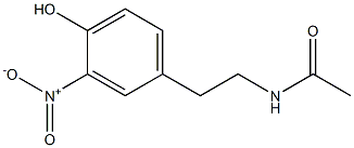 N-(3-Nitro-4-hydroxyphenethyl)acetamide 结构式