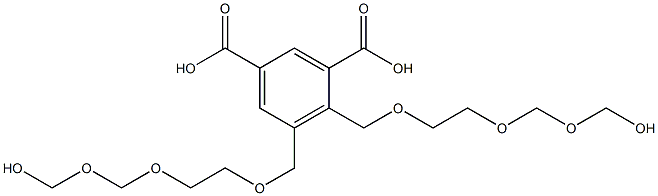 4,5-Bis(8-hydroxy-2,5,7-trioxaoctan-1-yl)isophthalic acid 结构式