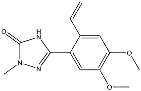 5-(2-Ethenyl-4,5-dimethoxyphenyl)-2-methyl-2H-1,2,4-triazol-3(4H)-one 结构式