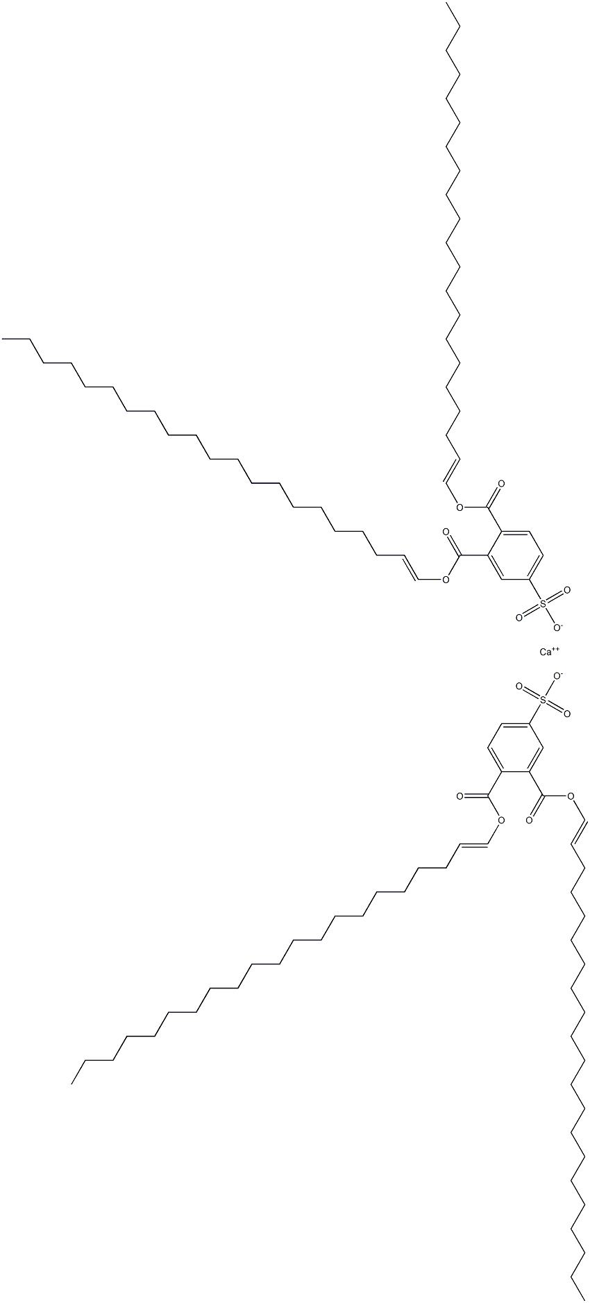 Bis[3,4-di(1-henicosenyloxycarbonyl)benzenesulfonic acid]calcium salt 结构式