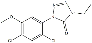 1-(2,4-Dichloro-5-methoxyphenyl)-4-ethyl-1H-tetrazol-5(4H)-one 结构式