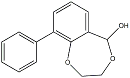 9-Phenyl-2,3-dihydro-5H-1,4-benzodioxepin-5-ol 结构式