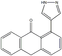 1-(1H-Pyrazol-4-yl)anthrone 结构式