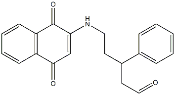 5-[(1,4-Dihydro-1,4-dioxonaphthalen)-2-ylamino]-3-phenylpentanal 结构式