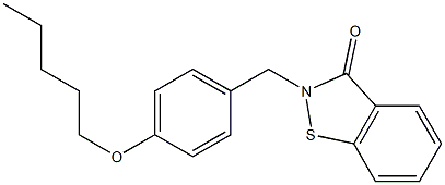 2-[4-(Pentyloxy)benzyl]-1,2-benzisothiazol-3(2H)-one 结构式