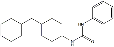1-[4-(Cyclohexylmethyl)cyclohexyl]-3-phenylurea 结构式