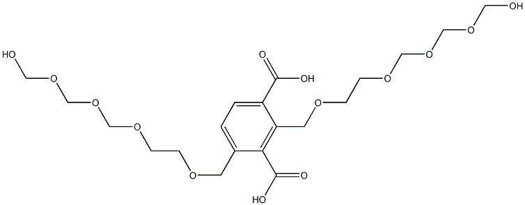 2,4-Bis(10-hydroxy-2,5,7,9-tetraoxadecan-1-yl)isophthalic acid 结构式