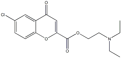 6-Chloro-4-oxo-4H-1-benzopyran-2-carboxylic acid [2-(diethylamino)ethyl] ester 结构式