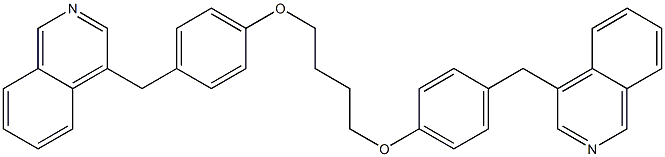 1,4-Bis[4-(4-isoquinolylmethyl)phenoxy]butane 结构式