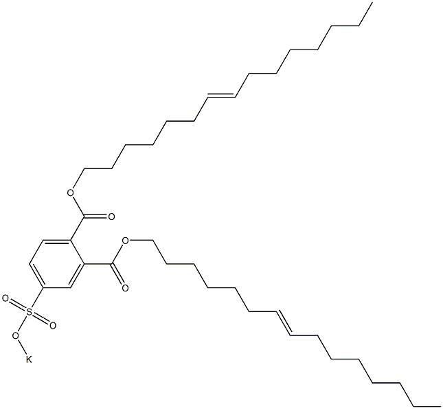 4-(Potassiosulfo)phthalic acid di(7-pentadecenyl) ester 结构式