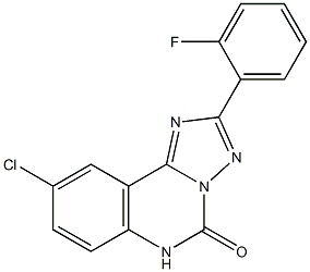 9-Chloro-2-(2-fluorophenyl)[1,2,4]triazolo[1,5-c]quinazolin-5(6H)-one 结构式