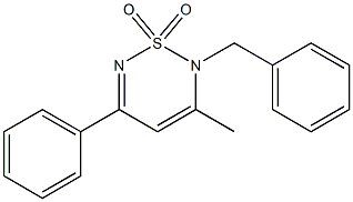 2-Benzyl-3-methyl-5-phenyl-2H-1,2,6-thiadiazine 1,1-dioxide 结构式