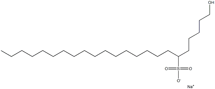 1-Hydroxytricosane-6-sulfonic acid sodium salt 结构式