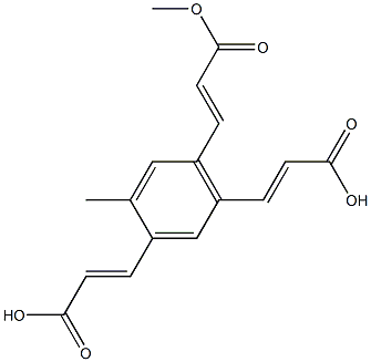 3,3',3''-(5-Methyl-1,2,4-benzenetriyl)tris(acrylic acid methyl) ester 结构式