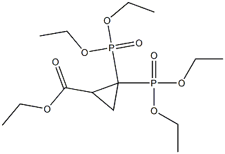 2,2-Bis(diethoxyphosphinyl)cyclopropanecarboxylic acid ethyl ester 结构式