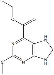 2-(Methylthio)-8,9-dihydro-7H-purine-6-carboxylic acid ethyl ester 结构式