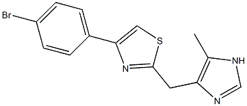 4-(4-Bromophenyl)-2-(5-methyl-1H-imidazol-4-ylmethyl)thiazole 结构式