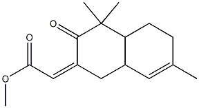 [[1,2,3,4,4a,5,6,8a-Octahydro-4,4,7-trimethyl-3-oxonaphthalen]-2-ylidene]acetic acid methyl ester 结构式