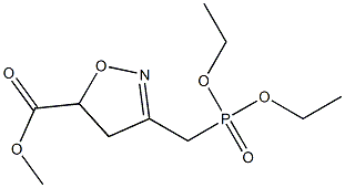 (5-Methoxycarbonyl-2-isoxazolin-3-yl)methylphosphonic acid diethyl ester 结构式