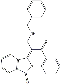 6-[(Benzylamino)methyl]isoindolo[2,1-a]quinoline-5,11(5H)-dione 结构式