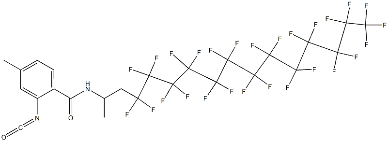 2-Isocyanato-4-methyl-N-[2-(heptacosafluorotridecyl)-1-methylethyl]benzamide 结构式