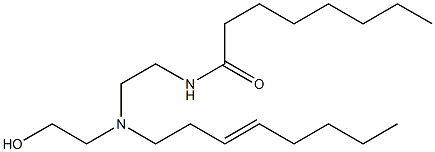 N-[2-[N-(2-Hydroxyethyl)-N-(3-octenyl)amino]ethyl]octanamide 结构式